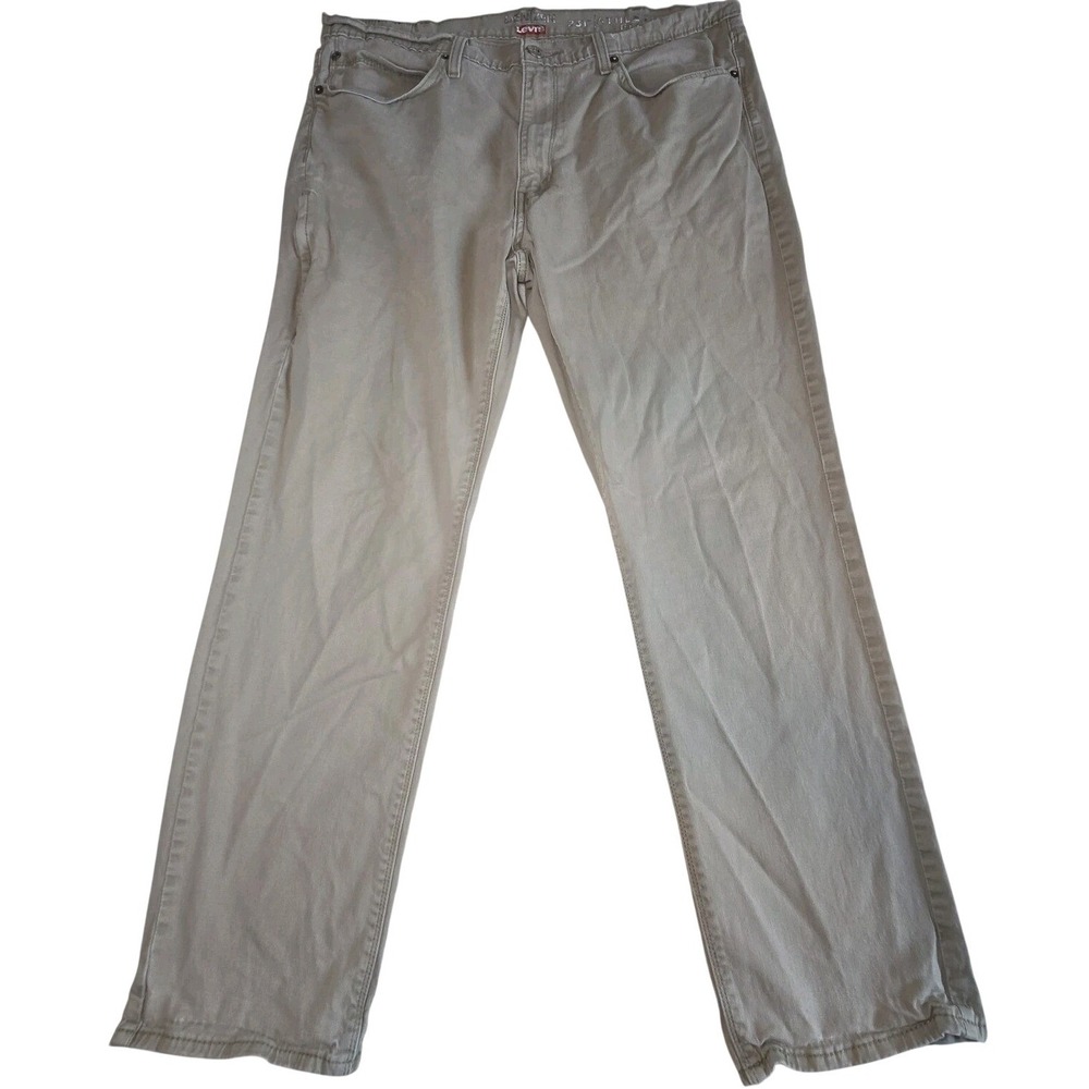 DENIZEN LEVI'S 231 Athletic Fit Jeans Mens 38x29 (38x32) Beige Denim Chinos